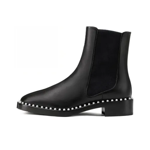 Stuart Weitzman/SW Cline Short Chelsea Boots Women's Black