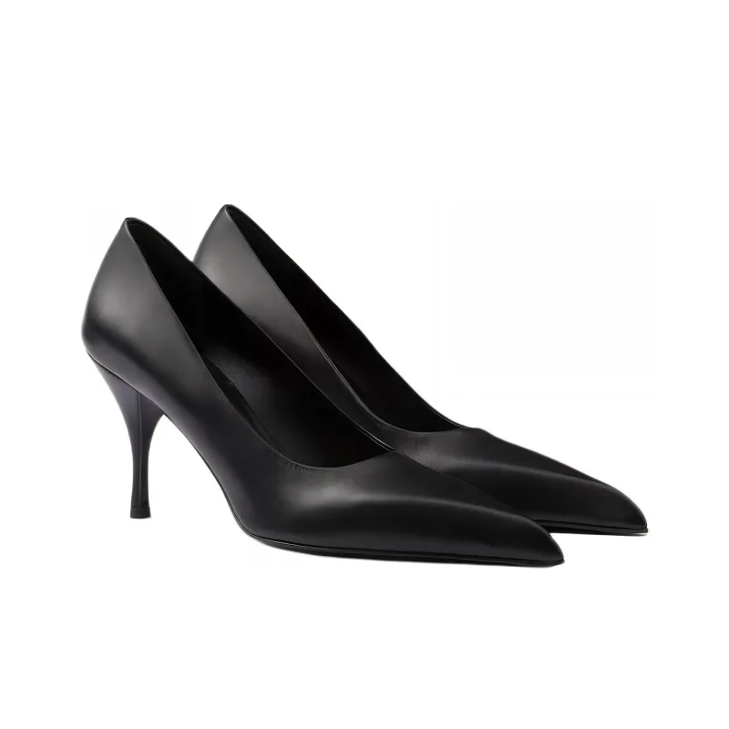 PRADA Slim Heel High Heels 8.5cm Women's Black-1