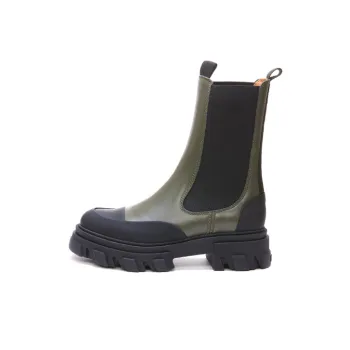 GANNI Polished finish Ridged sole Boots