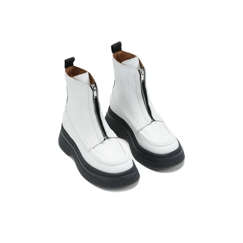 GANNI Ankle Boots Women's White-2