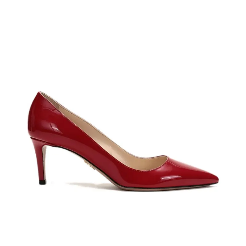 PRADA Pointed Patent Leather Heels 'Red' Women's-1