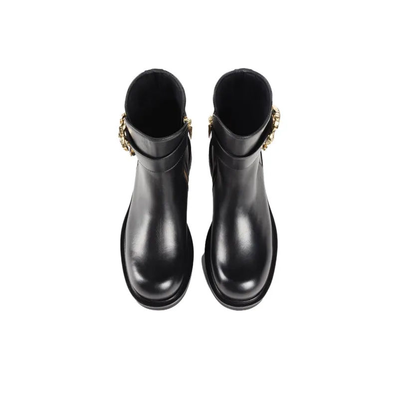 Roberto Cavalli Logo-plaque Leather Boots-4