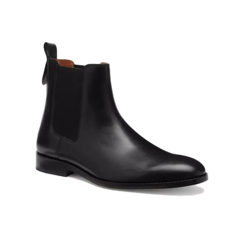 COACH Short Chelsea Boots Men's Black-2