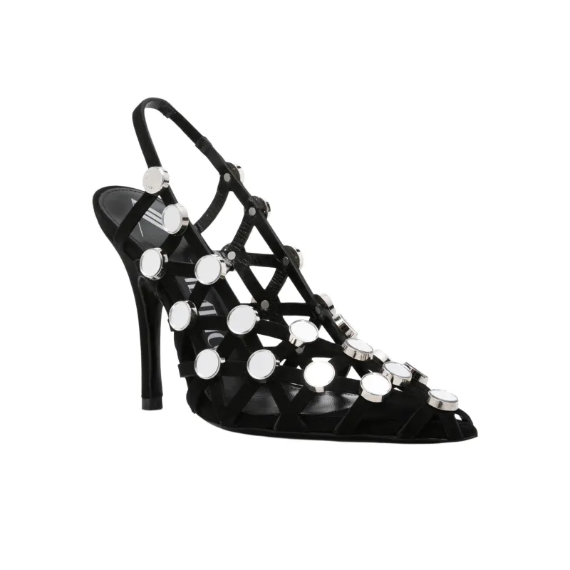 The Attico Grid Pointed Toe Pumps-2