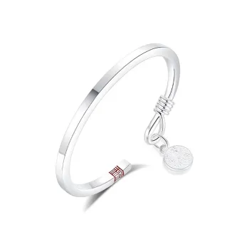 CARAT'S DIARY S999 Fine Silver Bangles Unisex