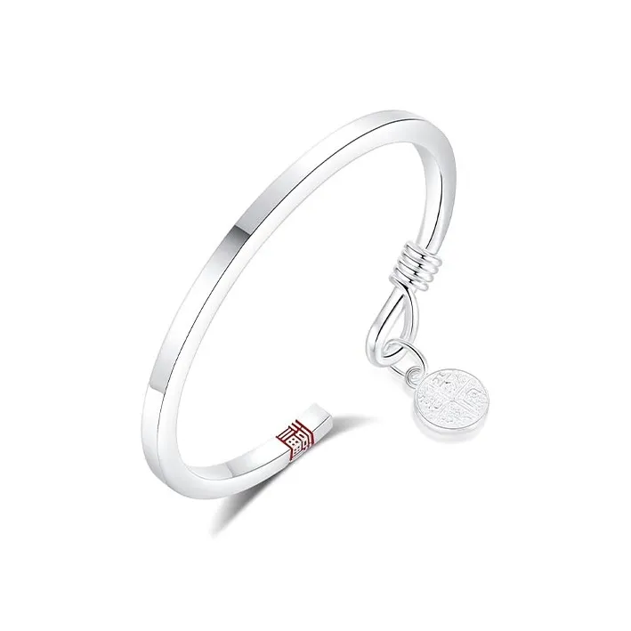 CARAT'S DIARY S999 Fine Silver Bangles Unisex-0