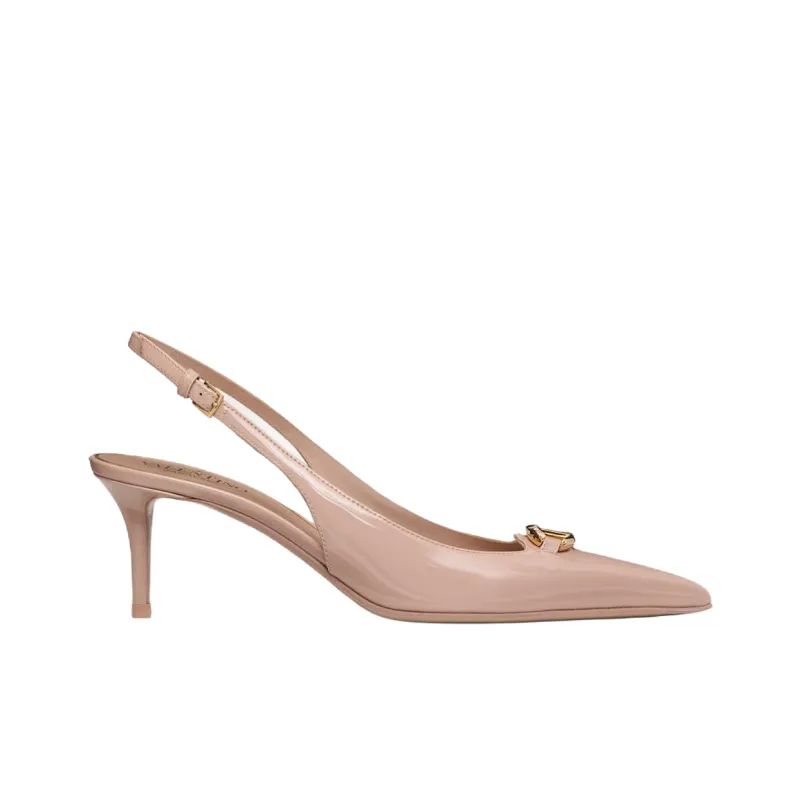 Valentino VLogo Signature Pointed Toe Slingback Pumps-1