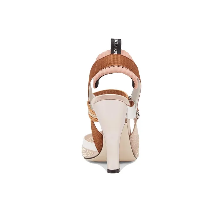 FENDI Colibri High Heels Women's Beige-3