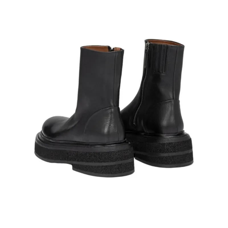 Marsèll Chunky Leather Ankle Boots-3