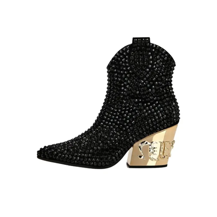PHILIPP PLEIN Gothic Plein 80mm Leather Boots-0