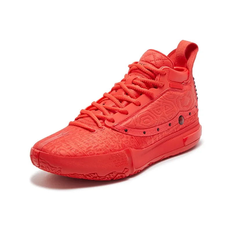 361° Joker Yokei Generation One Basketball Shoes Men Mid Top Finch Red/obsidian Black-1