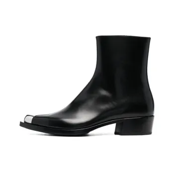 Alexander McQueen Punk 75mm Metal Toe cap Boots