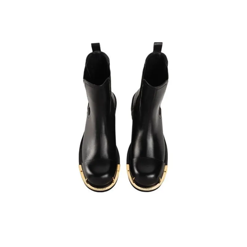 Roberto Cavalli Short Chelsea Boots Men's Black-4