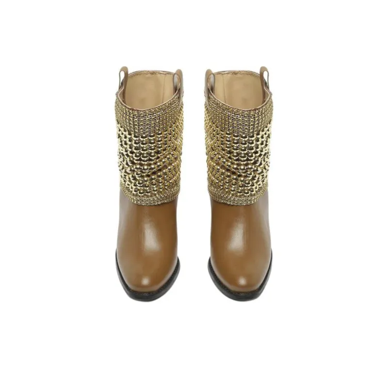 Schutz Caramelo Ankle Boots 3.3cm Women's Brown-4