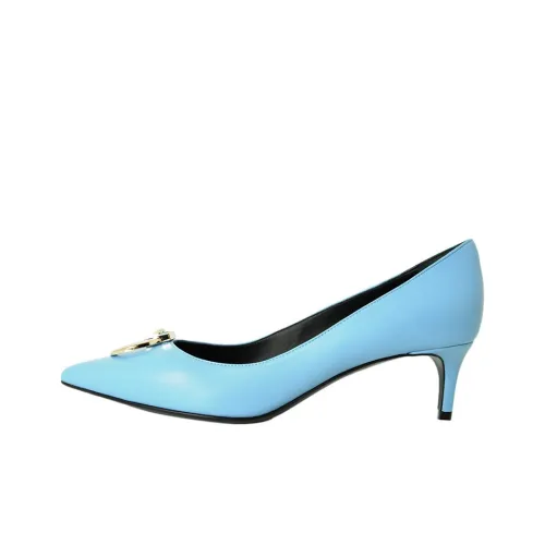 VERSACE Slim Heel High Heels 5cm Women's Light Blue