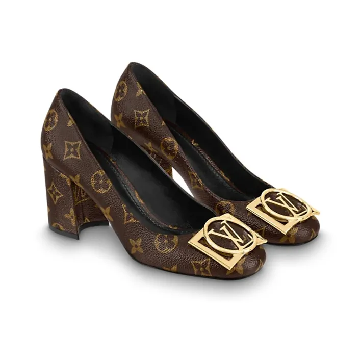 LOUIS VUITTON Madeleine High Heels Women's Brown-2