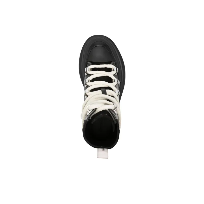 Alexander McQueen Round Toe Lace Up Ankle Boots Women's-4