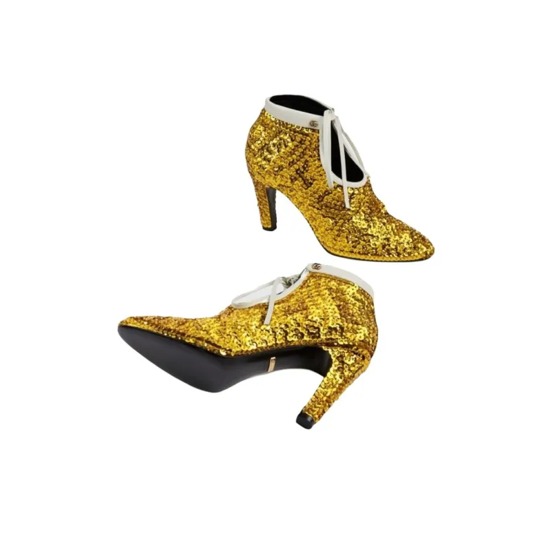 GUCCI High Heels Women's Gold-3