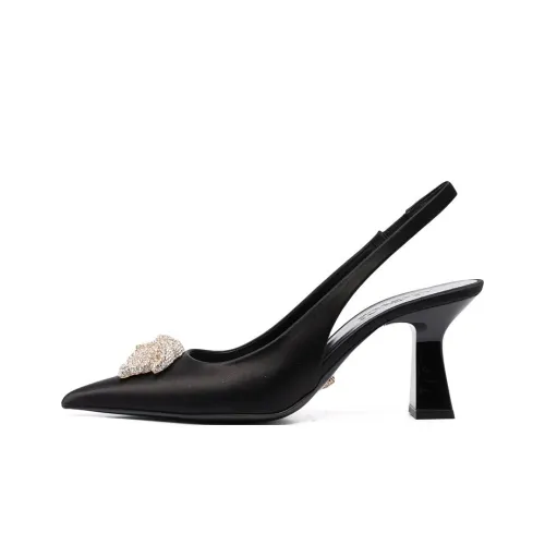 FANSIZHE Medusa Chunky Heel High Heels Women's Black