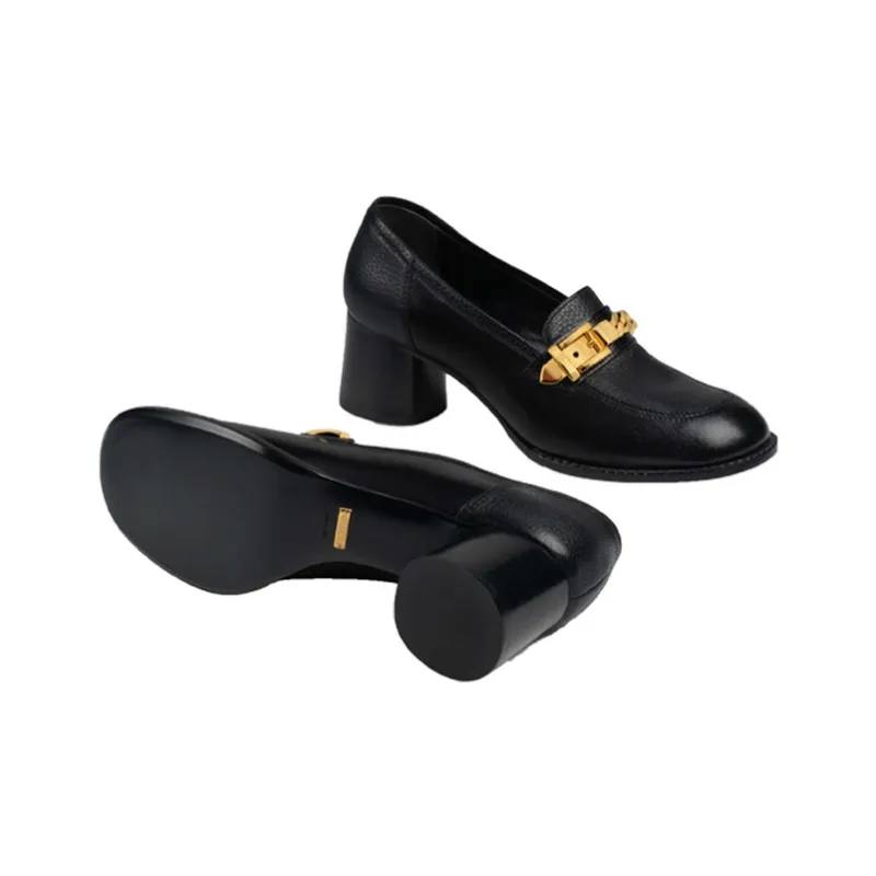 GUCCI Chain-detail 55mm Block-heel Loafers-5