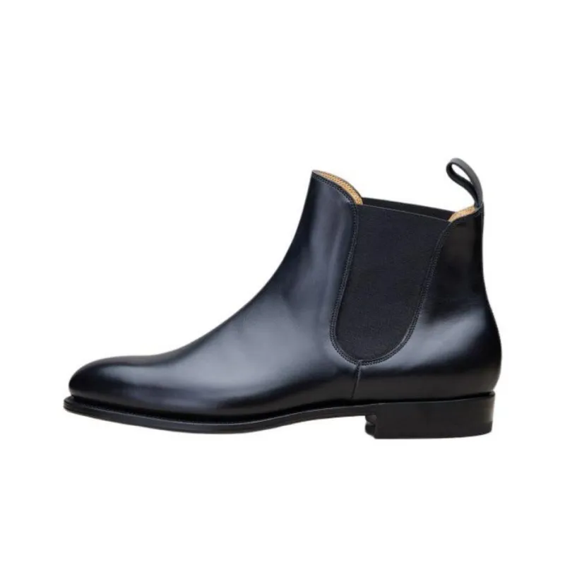 Edward Green Short Chelsea Boots Men's Black-0