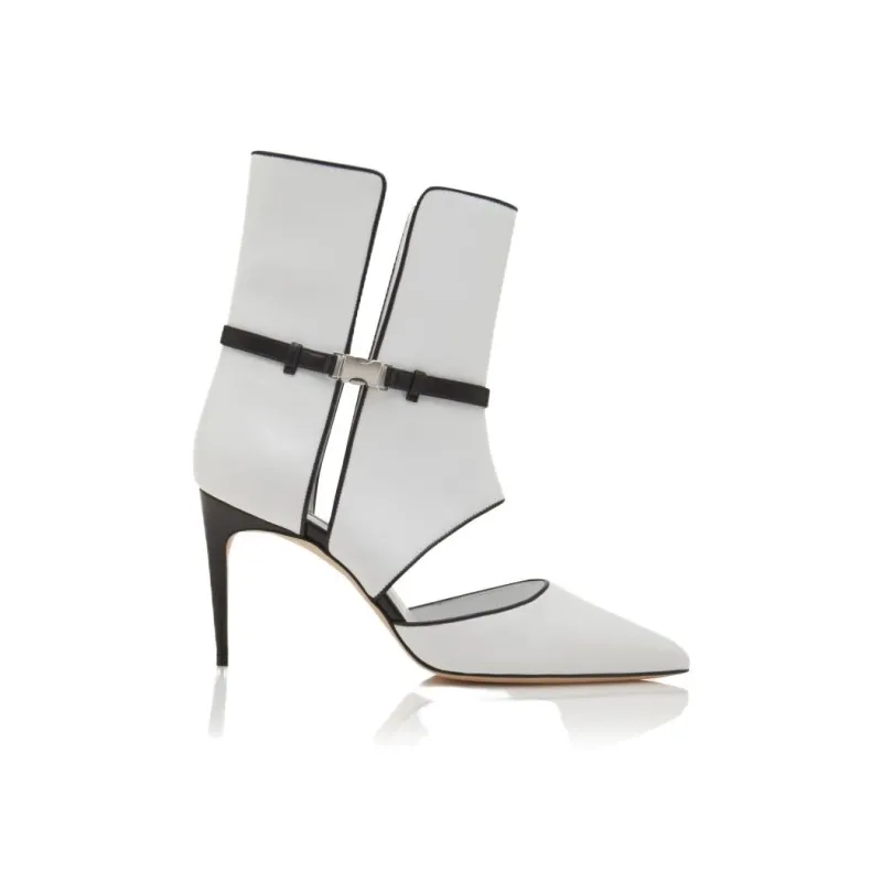 MANOLO BLAHNIK Trifulca Ankle Boots 9cm Women's White-1