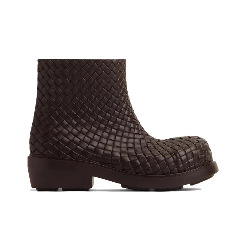 Bottega Veneta Fireman Ankle Boots Women's Chocolate Brown-1