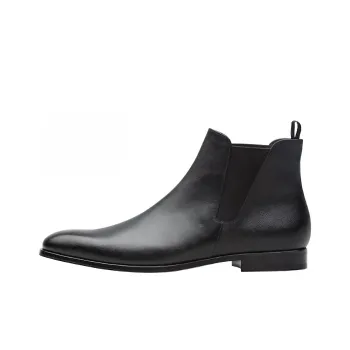 PRADA Ankle-Length Chelsea Boots Men's Black