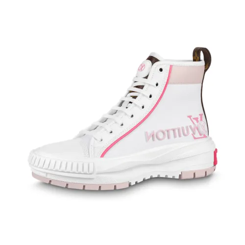 LOUIS VUITTON Squad Ankle Sneakers 'White Pink' Women's