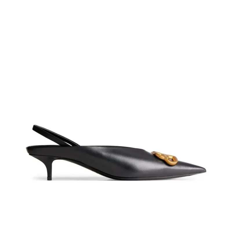 Balenciaga Bb Square Knife Slingback Pumps 'Black' Women's-1