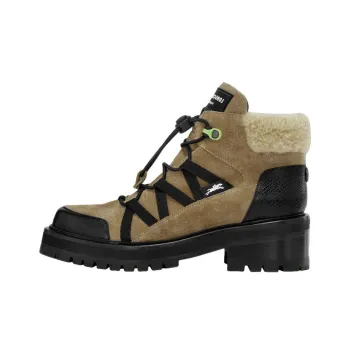 LONGCHAMP La Baroudeuse Ankle Boots Women's Linen