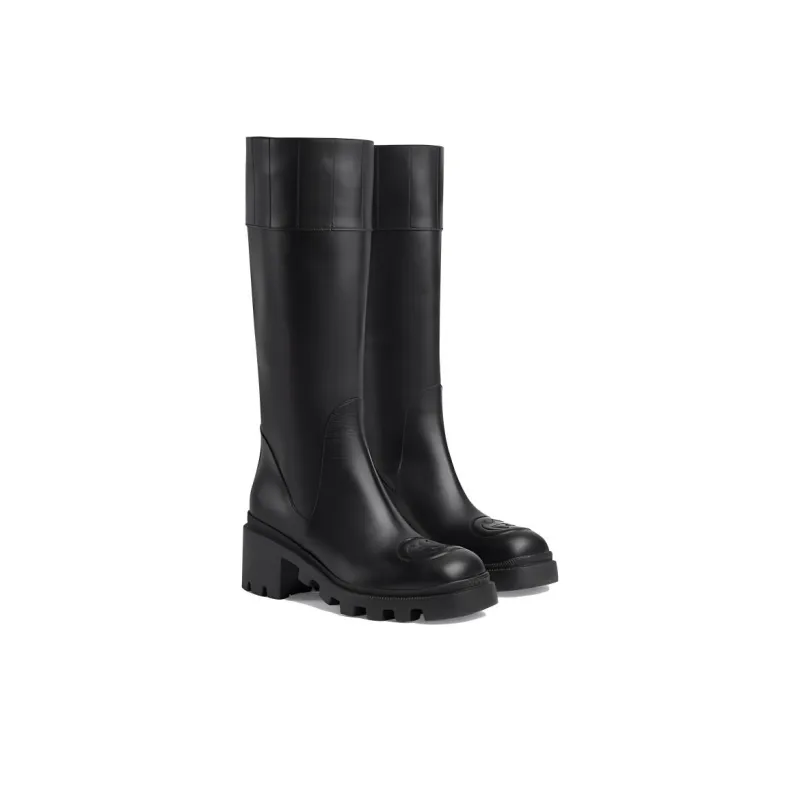 GUCCI Knee high Boots Women's Black-2