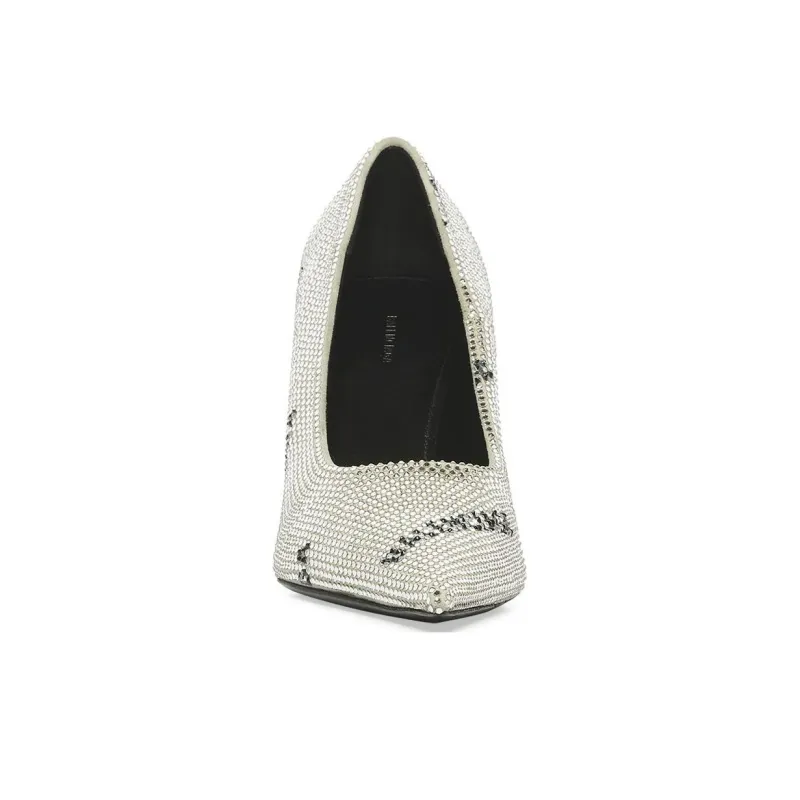 Balenciaga Slim Heel High Heels 8cm Women's White-2