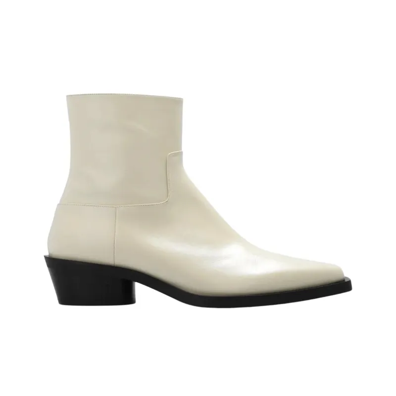 PROENZA SCHOULER Bronco Ankle Boots 5.5cm Women's Ivory White-1