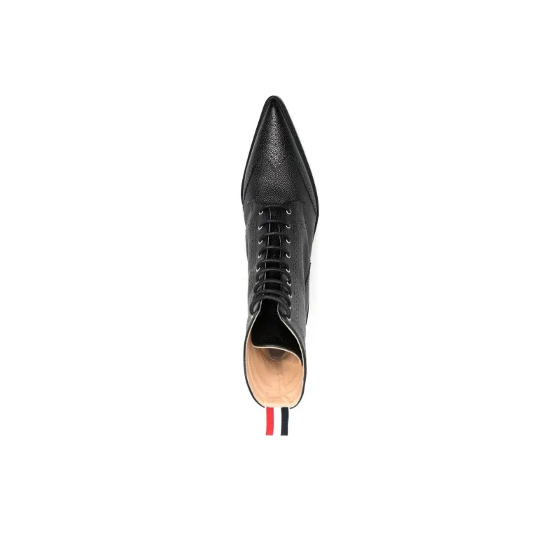 THOM BROWNE Lace-up Wingtip Ankle 50mm Booties-4