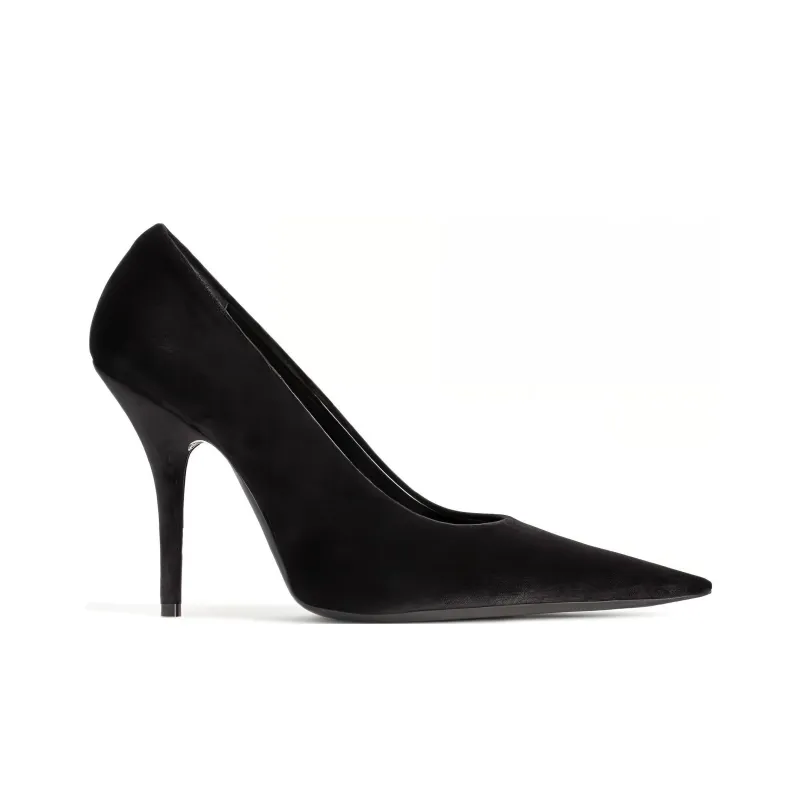 Balenciaga Knife Slim Heel High Heels 11cm Women's Black-1