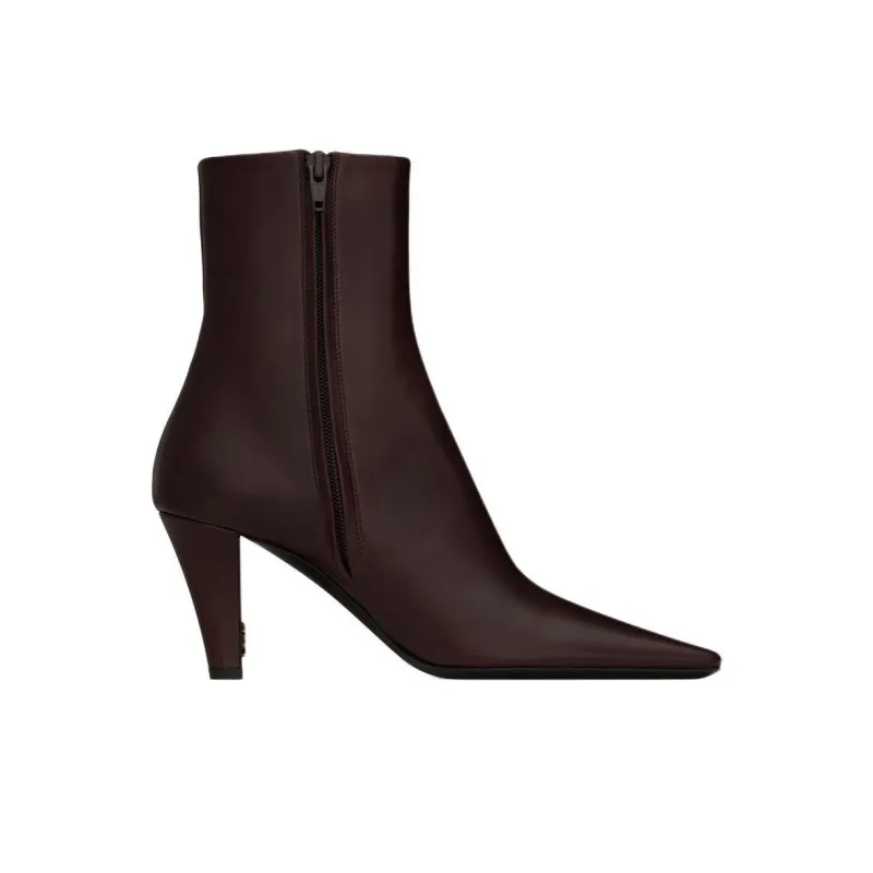 SAINT LAURENT Jill Square Pointed Toe Ankle Boots Women's-1