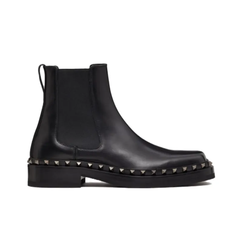 Valentino Garavani M-Way Rockstud Square Toe Boots-1
