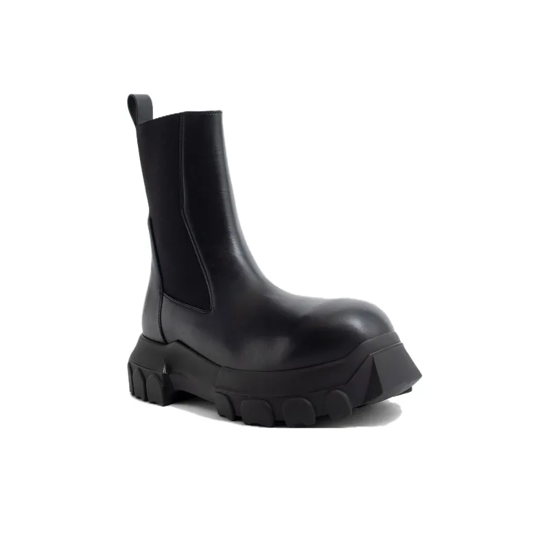 RICK OWENS/RO Short Chelsea Boots Men's Black-2