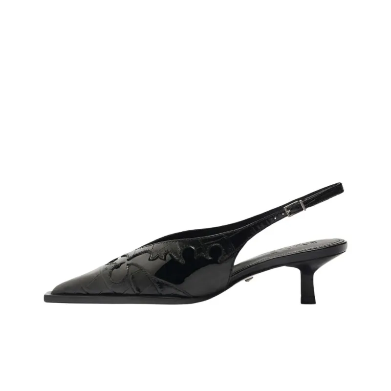 Schutz Darias Slim Heel High Heels 5.3cm Women's Black-0