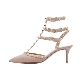 Valentino Rockstud Slim Heel High Heels Women's Pink