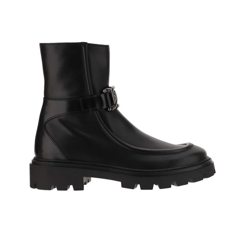TOD'S Round Toe Side Zipped Ankle Boots Women's-1