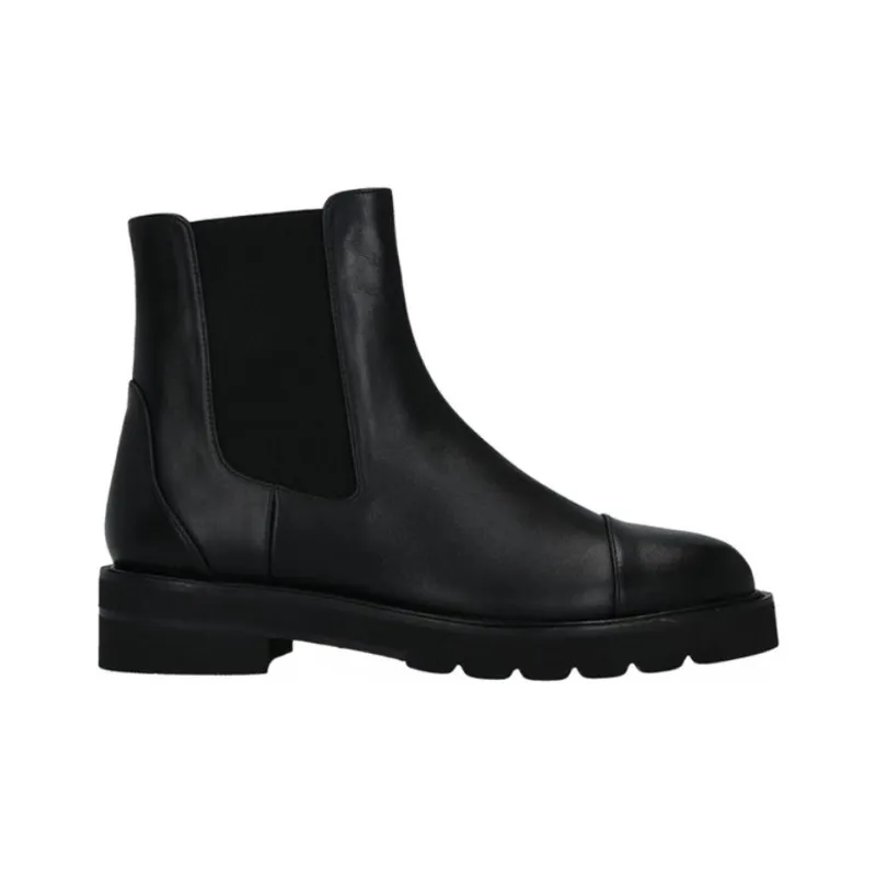 Stuart Weitzman/SW FRANKIE LIFT BOOTIE Short Chelsea Boots 3cm Women's Black-1