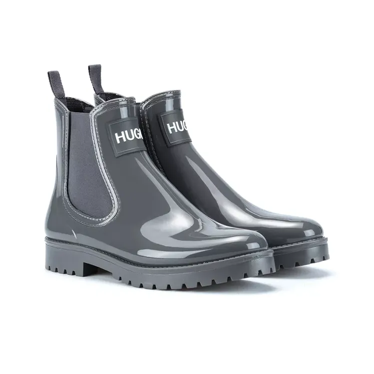HUGO BOSS Chelsea Rain Boots Short Women's Gray-2