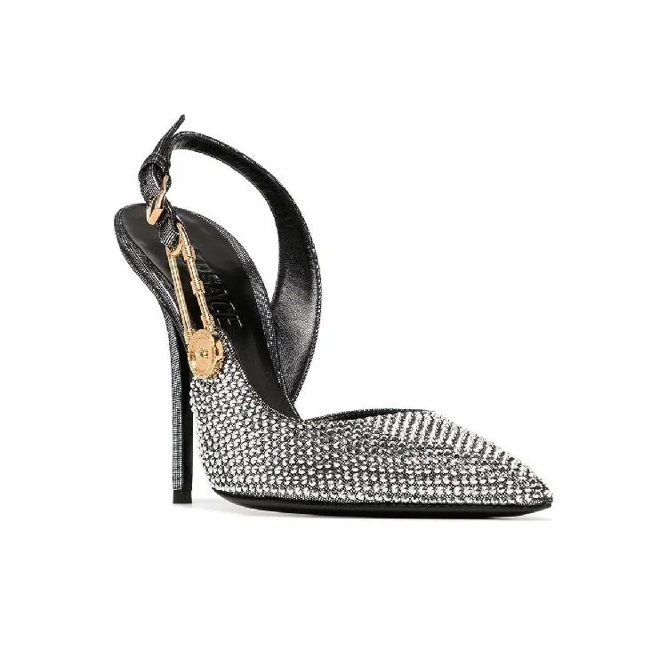VERSACE Safety Pin 120mm Pumps-2