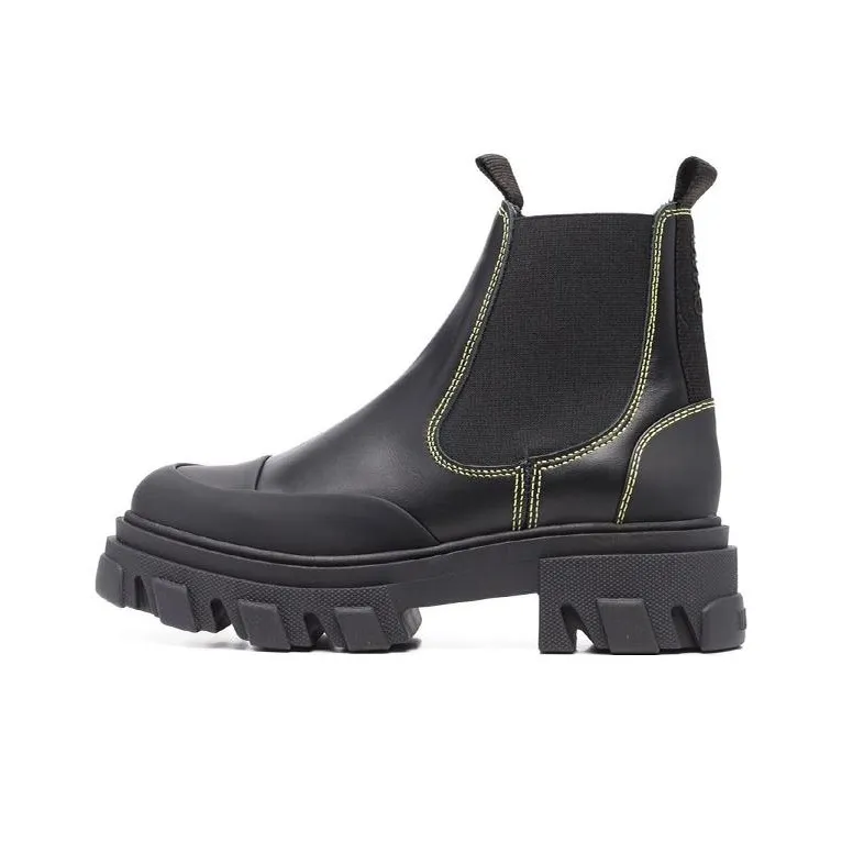 GANNI Leather Chelsea Ankle Boots-0