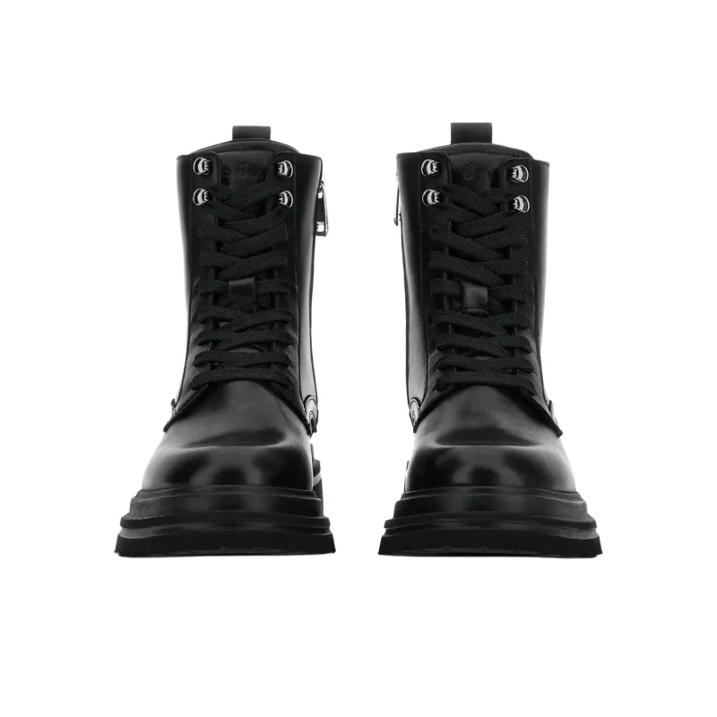 HOGAN Chunky Sole Lace Up Ankle Boots Women's-3