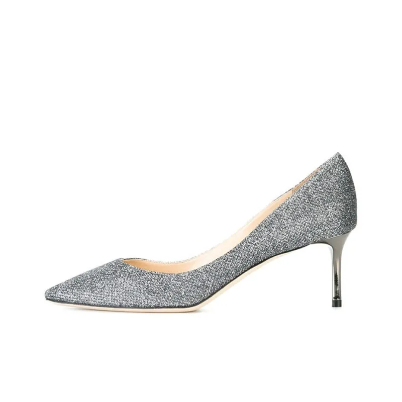 Jimmy Choo ROMY Slim Heel High Heels 6cm Women's Gray-0