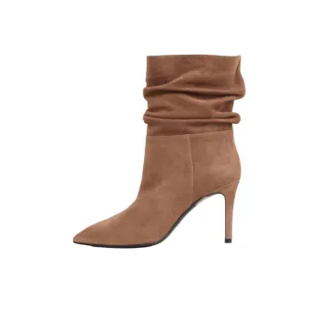 Via Roma 15 Crinkled Ankle Boots Women's Brown