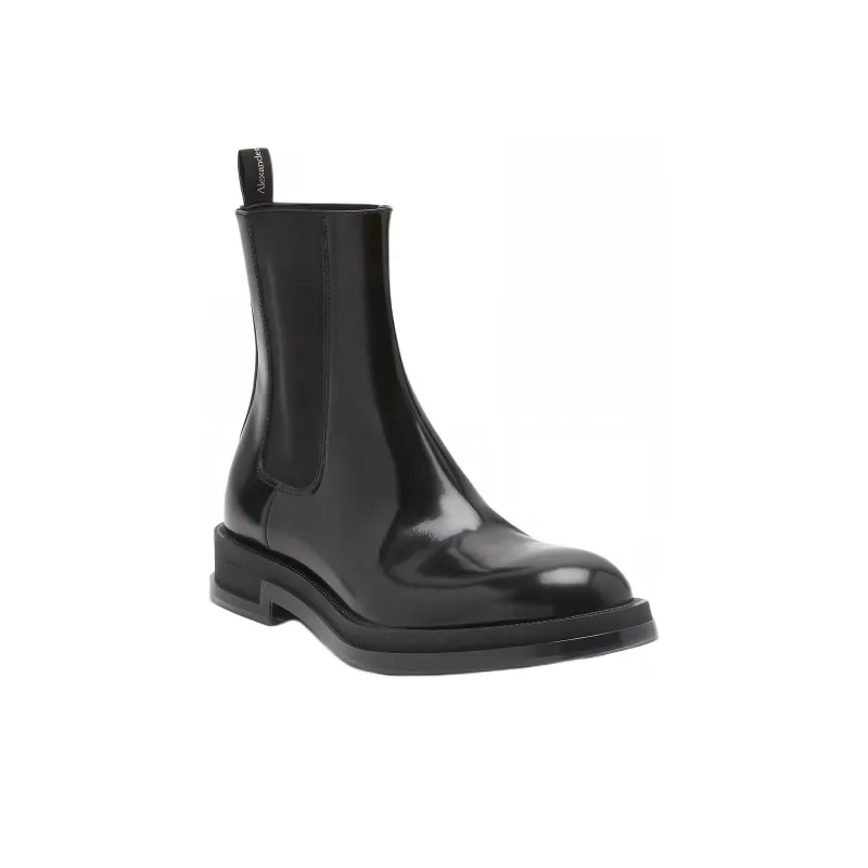 Alexander McQueen Round Toe Ankle Boots-2
